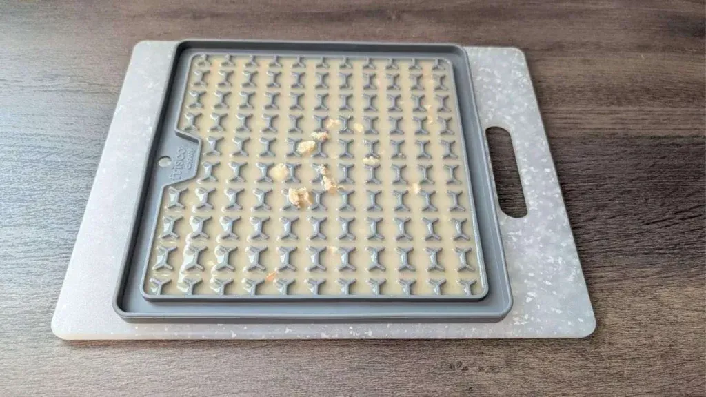 Freezing lick mats is a great way to extend the duration