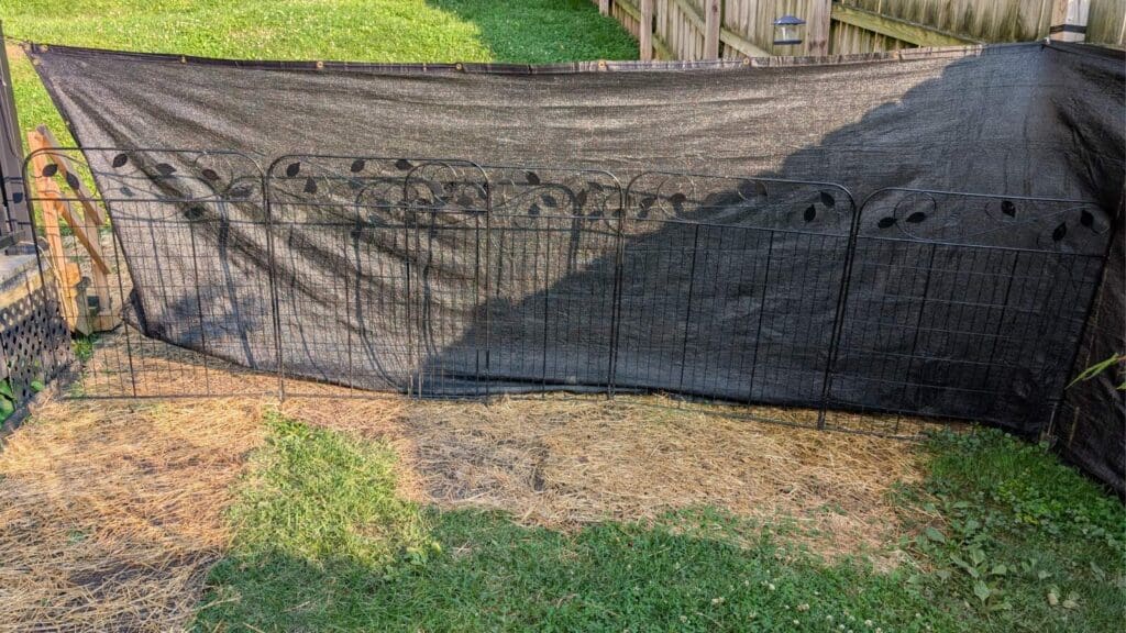 Block sightlines to reduce barking Blocking sightlines that agitate your pup is a great way to decrease barking and fence running