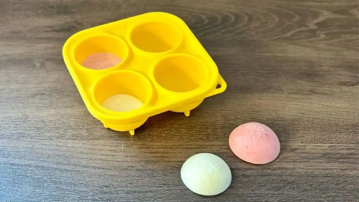 Making your own strawberry yogurt treats is easy and our dogs love it
