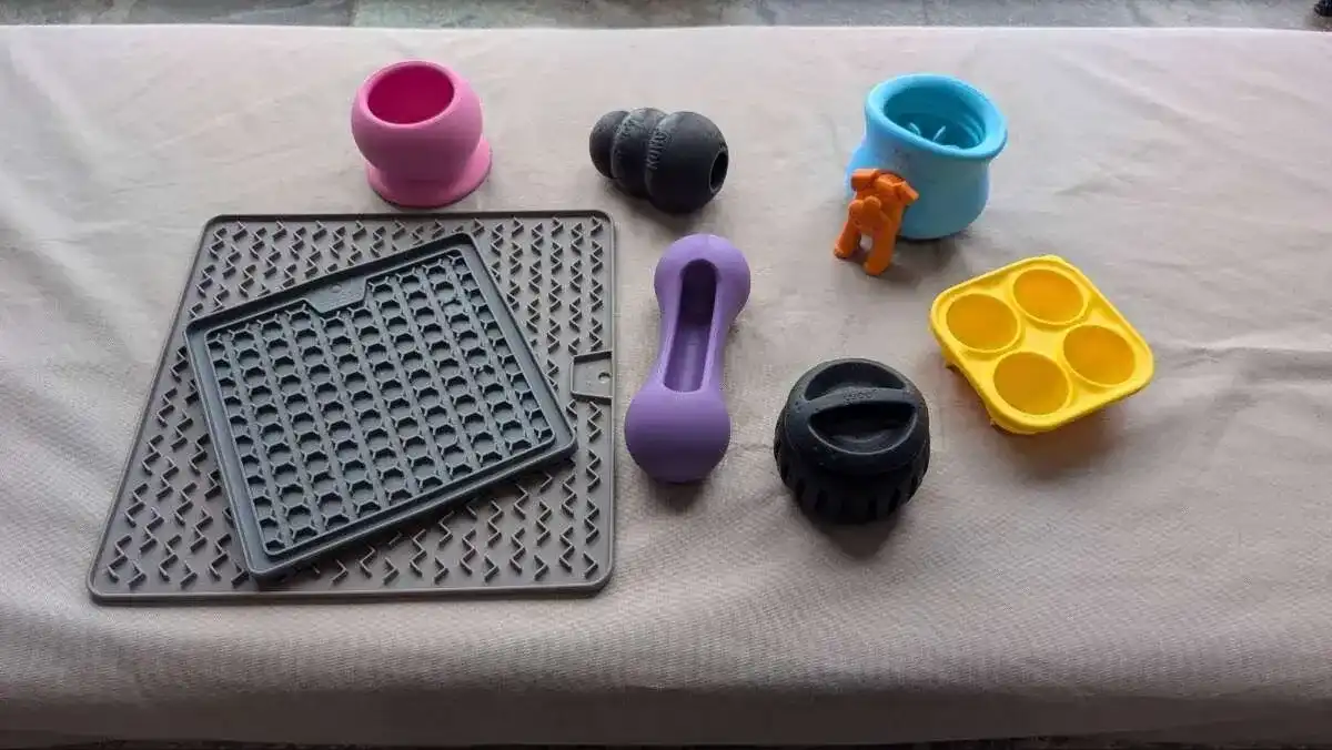 Our favorite frozen enrichment toys for our dogs